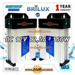 Power Supply Trafo Brilux DC 12V 12.5A | 150W (Super Quality) - Rainproof